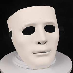 Máscaras de Plástico para Halloween, Diseño de Bailarín de la Muerte, Color Blanco y Negro, para Baile Callejero, Disfraces y Fiestas - Product Image 1