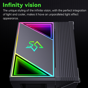 Dissipatore CPU Snowman con 4 Tubi di Calore, ARGB PWM 4pin LED, 12V, Radiatore per Case Gaming, Compatibile con Intel e AMD, Radiatore ad Aria per PC Gamer - Product Image 6