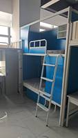Lits superposés métalliques en gros, en acier épaissi avec échelle, pour écoles et hôtels, démontables, mobilier de chambre moderne, pour 5 à 10 ans