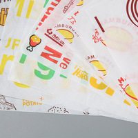 Papier ciré personnalisé, papier résistant à la graisse, emballage pour biscuits, emballage pour sandwich, emballage pour hamburger, emballage alimentaire