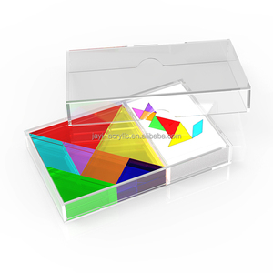 JAYI-rompecabezas personalizado de colores para niños, rompecabezas acrílico, <span class=keywords><strong>Tangram</strong></span> - Product Image 4