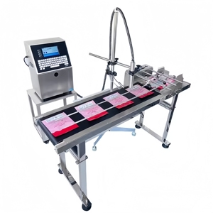 Codificador de impresora de fecha completamente automático de alta velocidad Máquina de paginación de alimentador usado con transportador - Product Image 3