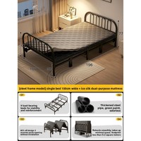 Produits de qualité, design moderne, lit simple en fer, cadre de lit pliant en métal durable, plateforme de lit pour chambre à coucher ou appartement, utilisé dans les écoles