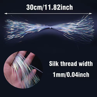 12 couleurs 1mm largeur arc-en-ciel ondulé Gliss brins simule les écailles de poisson/tentacules nouveau matériel de montage de mouches Flash irisé