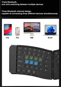 Clavier sans fil pliable ergonomique, léger, portable, multi-systèmes et multi-appareils, produit en plastique, clavier Bluetooth - Product Image 5