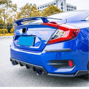 Alerón Trasero Welta Listo para Enviar, Material ABS con Aspecto de Fibra de Carbono, Alerón Trasero para Automóvil, Parachoques Traseros para Honda 10 Civic 2016-2019 - Product Image 3