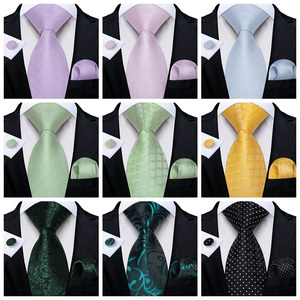 All'ingrosso su ordinazione Jacquard oro nero cravatta di seta da uomo cravatte <span class=keywords><strong>con</strong></span> <span class=keywords><strong>tasca</strong></span> quadrato solido collo cravatta - Product Image 6