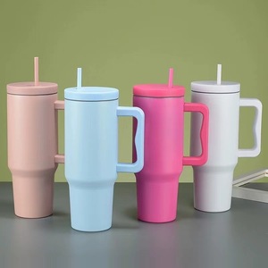 Vaso Térmico de Café de 40oz con Asa para Grabado Láser OSL-03, Taza de Viaje con Aislamiento al Vacío, Vaso para Coche sin BPA para Venta al por Mayor - Product Image 1