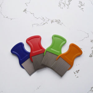 Peine para piojos Dientes de metal Eliminar liendres Peine para piojos y pulgas Cabello para niños adultos Dientes de súper densidad Peine para liendres para mascotas - Product Image 2