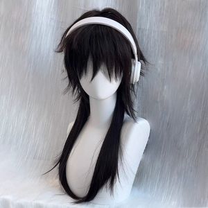 Peluca Larga y Lisa de Marca Nacional, 130% de Densidad, Fibra Resistente al Calor, Cobertura Completa, Estilo Blanco DM511 - Product Image 1