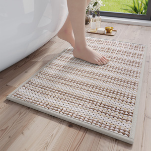 Alfombra de Baño Chenil-Radiance Rectangular de Fibra de Poliéster a Rayas Antideslizante de Secado Rápido para Uso en el Hogar y Baño - Product Image 1
