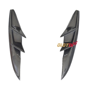 OTD Style Carbon Fiber Front Bumper Spat Canards Trims <b>Splitters</b> Fins Spoiler for Toyota Supra A90 2020 up Auto Tuning - Product Image 1