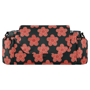 Organizador de Pañales Personalizado con Diseño de Flor Roja Hawaiana, Bolsa para Cambiar Pañales, Organizador para Cochecito - Product Image 1