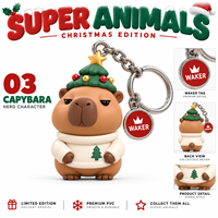 Waker, fabricant depuis plus de 20 ans, porte-clés 3D personnalisés, porte-clés de Noël pour collection, ensemble de porte-clés, figurine, jouet
