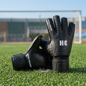 Gants de gardien de but de football professionnels pour adultes, nouveaux en PU avec sangle de poignet réglable et protection des doigts en latex - Product Image 2