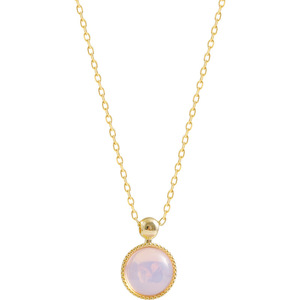 Round Aurora Necklace Moonstone Clavicle Chain Stainless Steel Everyday Wearing Simple Elegant Summer Style - Product Image 5