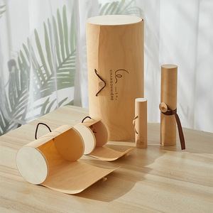 Embalaje de regalo estético Cajas Corteza cuadradas de <span class=keywords><strong>madera</strong></span> de abedul natural Té Botellas de crema de vino tinto Pino para uso de tecnología de almacenamiento - Product Image 2