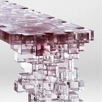 Mobilier créatif Contrôle moderne en plexiglas d'entrée Surface décorative Mosaïque créative Table console en acrylique