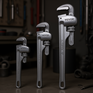 Jeu de clés à tuyaux en aluminium Vevor, 10, 14, 18 pouces, mâchoires réglables pour la plomberie et la réparation automobile - Product Image 2