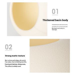 Pabrik grosir Pot bunga & penanam plastik bundar batu berdiri lantai besar Pot bunga dekorasi & penanam - Product Image 5