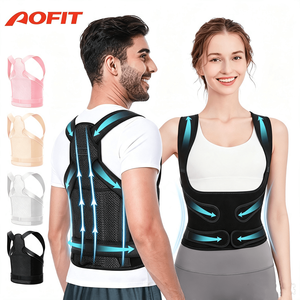 Correcteur <span class=keywords><strong>de</strong></span> posture dorsal complet en maille respirante réglable avec bretelles croisées pour améliorer la posture et corriger la cyphose - Vente en gros - Product Image 1