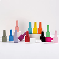 Flacon en verre givré de 15 ml de haute qualité pour vernis gel UV, couleur personnalisée, pour gel soak-off