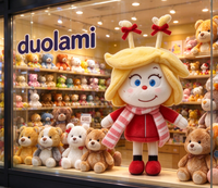 Poupée en peluche pour fille, figurine de dessin animé douce et rembourrée pour la décoration de chambre, cadeau pour enfants, poupée en peluche pour fille sur mesure
