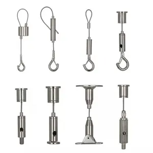 Wire Gripper XINRONG Hanging Lights/LED Sign/panel Light Suspension Kit Steel Wire Cable Gripper