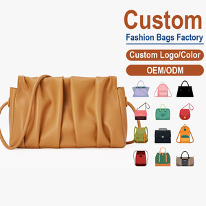 Sac Nuage Gonflé Personnalisé en Cuir Véritable Plissé et Froissé pour Femme, Vente en Gros, OEM ODM, Sac à Bandoulière en Cuir Souple - Product Image 1