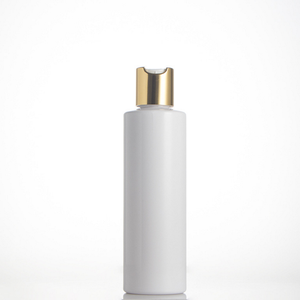 Botellas Botella de loción cosmética Cilindro Plástico 4oz 8oz Tapa de disco Embalaje cosmético Serigrafía Blanco Negro con oro Plata - Product Image 2