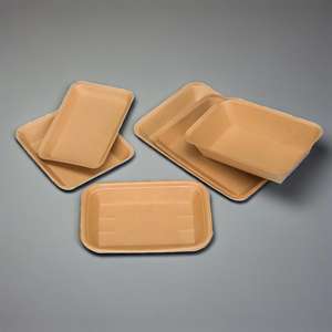 Plateau Rectangle Jetable en Papier Kraft avec Revêtement PE Plateau de Restauration Rapide pour Salade Snack Sushi Pain Biscuit au Chocolat - Product Image 5