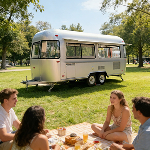Camión de Comida VIC de Acero Inoxidable, Remolque de Catering Móvil Totalmente Equipado, Carrito de Helados, Hot Dogs, Café, Dulces, Servicio de Cocina Completa - Product Image 2
