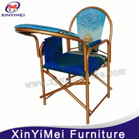 Vente en gros Chaises de prière musulmanes empilables à usage islamique avec accoudoirs Chaise d'église en métal Garde-corps amovible pratique