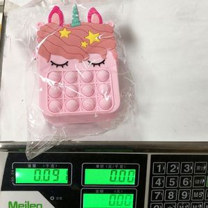 <b>Fidget</b> Toys Push Pop Purse Shoulder Lovely Silicone Unicorn Crossbody Bag for Kids - Product Image 4