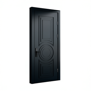 Porte intérieure moderne en bois massif, panneau shaker pré-monté avec isolation phonique pour chambre à coucher, salle de bain, appartement, hôtel, villa - Product Image 1