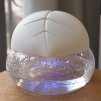 Diffuseur de parfum LED bleu d'intérieur de style européen HDL en gros, en forme de feuille, à brancher, pour la maison et l'hôtel, en plastique, garantie 1 an