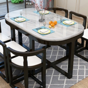 Base de Mesa de Comedor de Lujo 2022, Mesa de Comedor de Madera Moderna y Elegante con 4 Sillas - Product Image 2