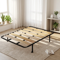 Sommier à lattes en acier inoxydable de style européen, avec disposition uniforme des lattes, pour matelas double, écologique et robuste