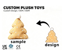 Boneka Pohon Natal Emas Kustom, Mainan Boneka Lembut untuk Dekorasi Meja Rumah, Hadiah Anak-Anak, Boneka Pohon Natal Emas