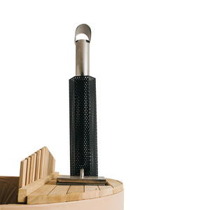 中国メーカー直販 レッドシダー製 屋外用薪ストーブ式温水浴槽 - Product Image 3