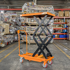 1000Kg Handmatige Heftafel 500Kg 1000Kg Hydraulische Schaarlift Tafel Schaar Lifter <span class=keywords><strong>Platform</strong></span> Handling Trolley - Product Image 1