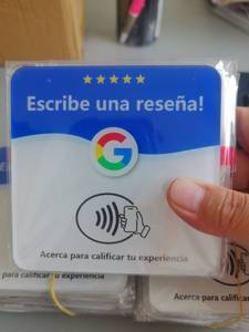 Hot bán 10x10cm không thấm nước xem xét chúng tôi trên Google dán acrylic PVC + Epoxy NFC Google xem xét tấm với mặt sau dính - Product Image 4