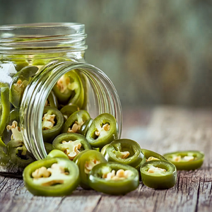 Sliced Jalapeno Peppers Preserved in Vinegar Chopped Green Spicy <b>Pickled</b> Vegetables Fruit Mason <b>Jar</b> Pack - Product Image 1