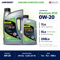 Huile moteur entièrement synthétique premium 0W-20 pour voitures particulières 1L 4L, faible viscosité, lubrifiant économe en carburant