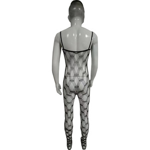 Men Full <b>Body</b> <b>Fishnet</b> Bodysuit Black Spandex Polyester Exotic Dancewear Spring 2024 - Product Image 3