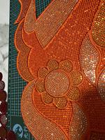 Boubou africain Bazin femmes bassin riche Dashiki mariage mariée Govon robes broderie strass fer sur patchs pour vêtements