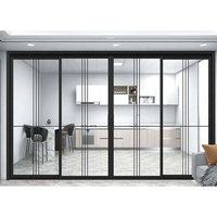 Nouvelle arrivée, porte coulissante en aluminium certifiée CE, design moderne, étanche, avec moustiquaire pour chambre extérieure, appartement