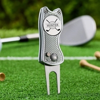 Marqueur de balle de golf personnalisé et outil de réparation de divots de golf en métal personnalisé