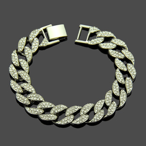 Hip Hop <b>Set</b> Cuban <b>Bracelet</b> <b>Bracelet</b> Trendy Men's Jewelry - Product Image 2