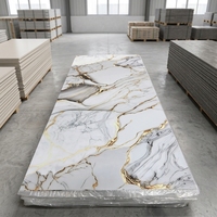Panel de Pared Decorativo para Interiores, Moderno, de PVC, con Diseño de Mármol Damasco, Resistente al Fuego, para Apartamentos, Solución de Diseño Gráfico